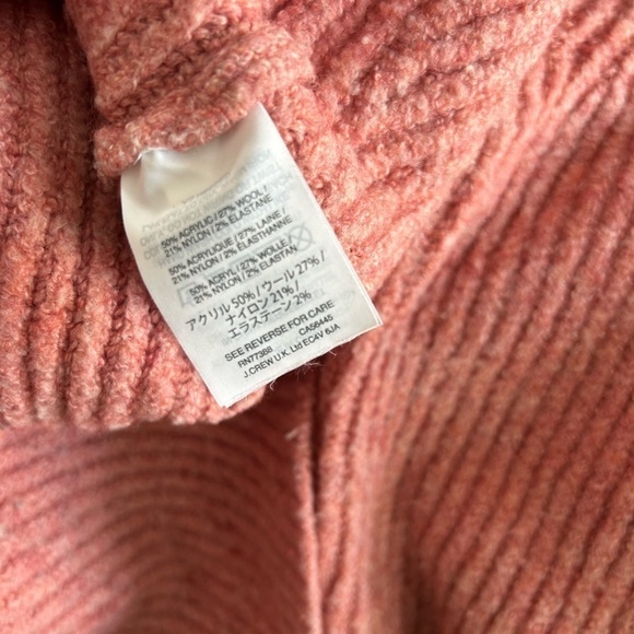 MADEWELL NORTHFIELD RIBBED MOCKNECK SWEATER PINK SMALL - Picture 4 of 5
